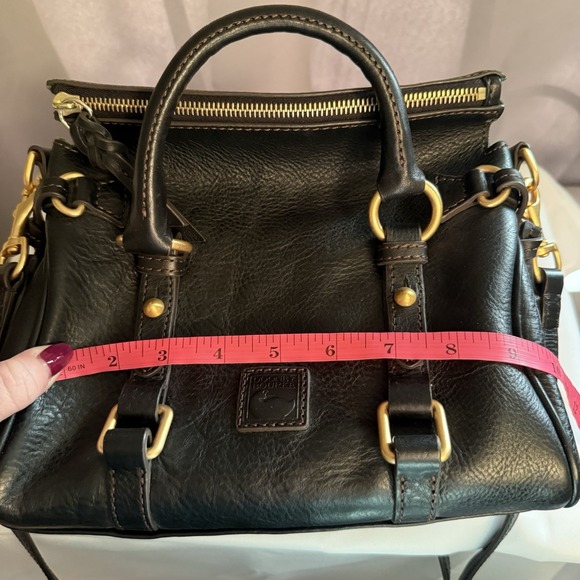 Dooney and Bourke Florentine Leather Micro Satchel Crossbody Bag Purse Black New - Picture 14 of 16
